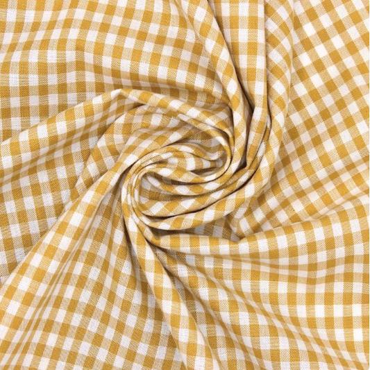 Vichy jaune moutarde petits carreaux
