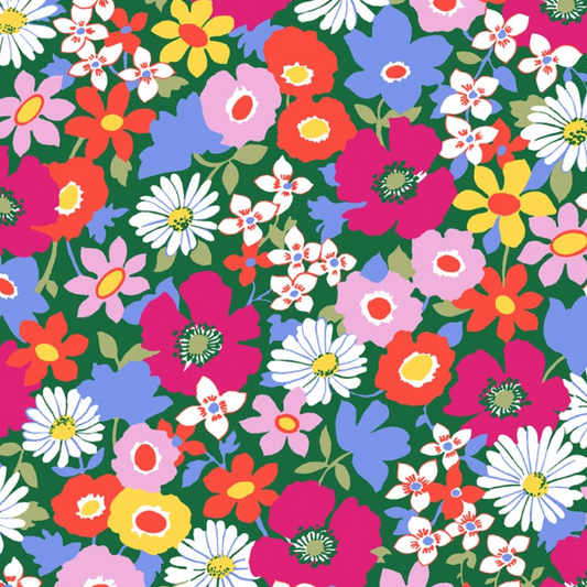 Le coquelicot fond vert