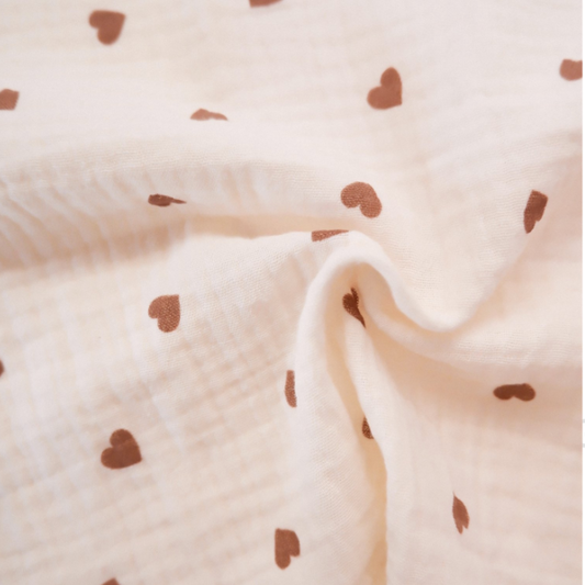 Double gaze bio coeur chocolat