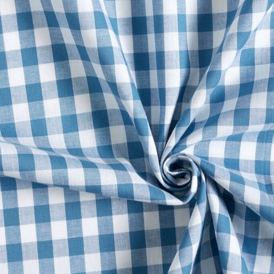 Vichy bleu indigo grands carreaux