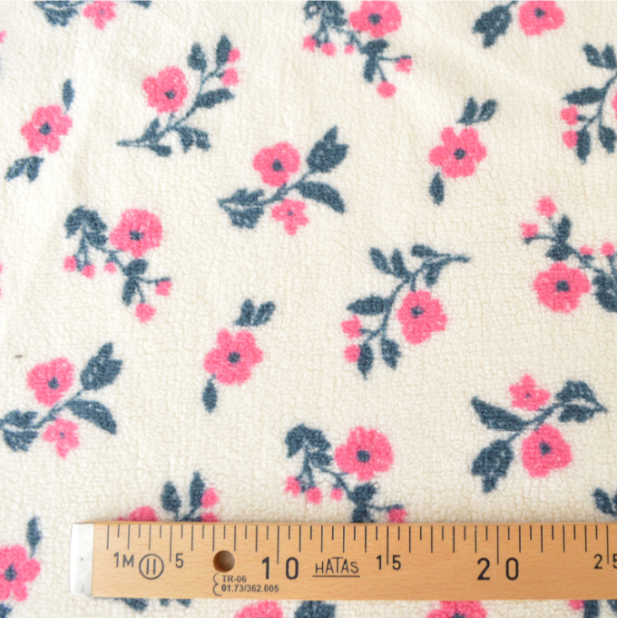 NOUVEAU ! Sherpa fleuri fushia