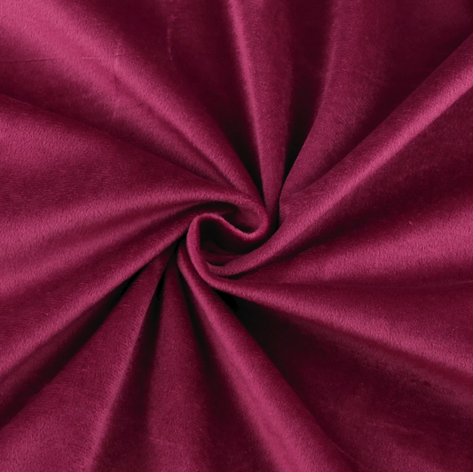 NOUVEAU Velours lisse bordeaux