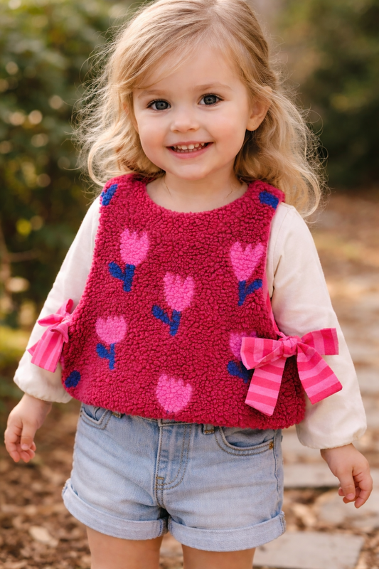 The Josephine children's sherpa tulip sweater