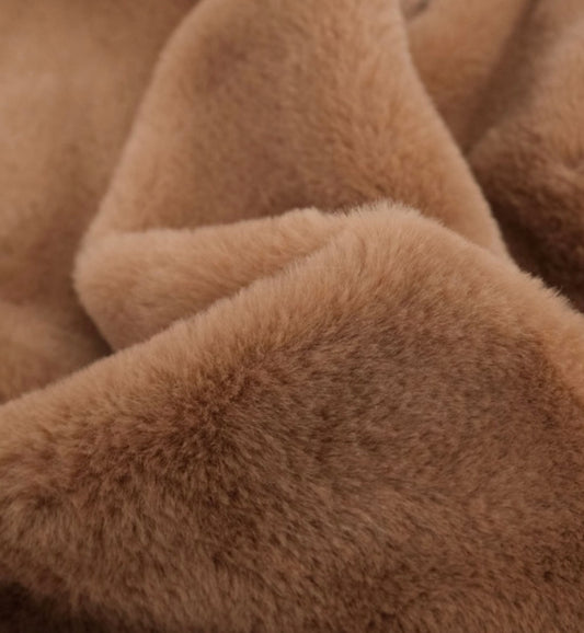 Fausse fourrure lapin noisette - sans broderie