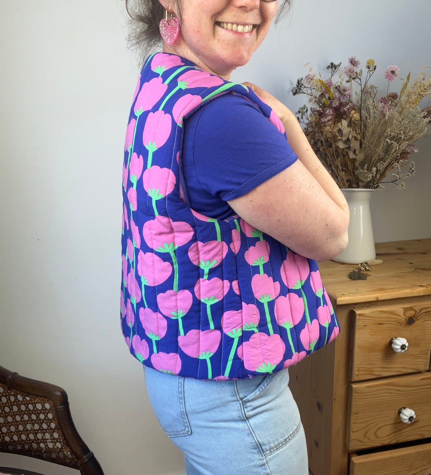 Le gilet Albane poppy violet - Taille M