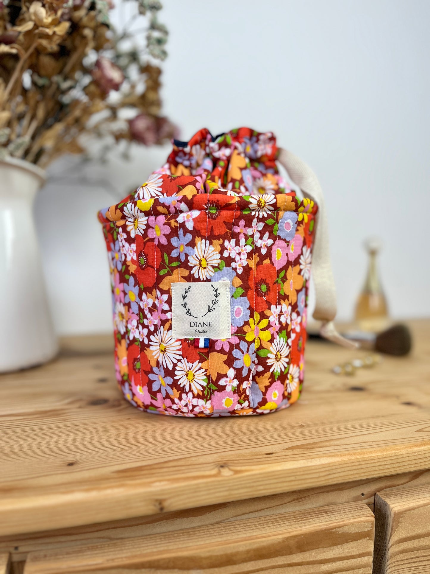 Le panier pochon Aëlis coquelicot rouge