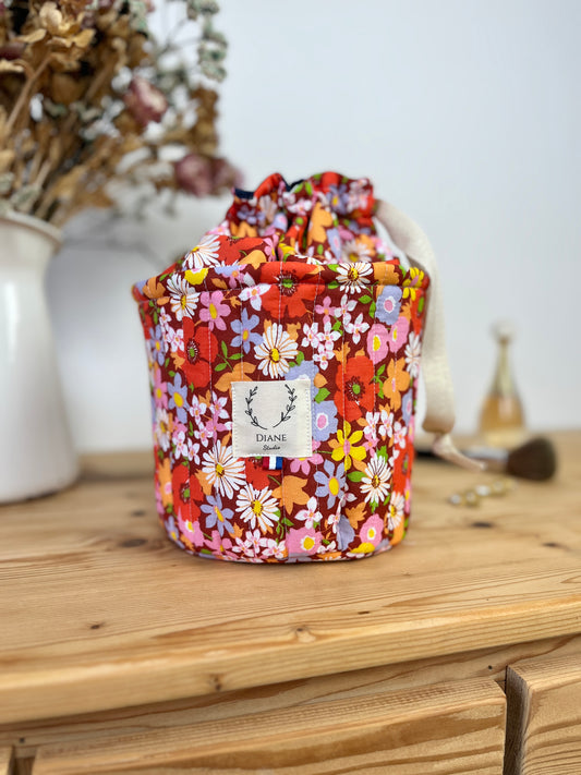 Le panier pochon Aëlis coquelicot rouge