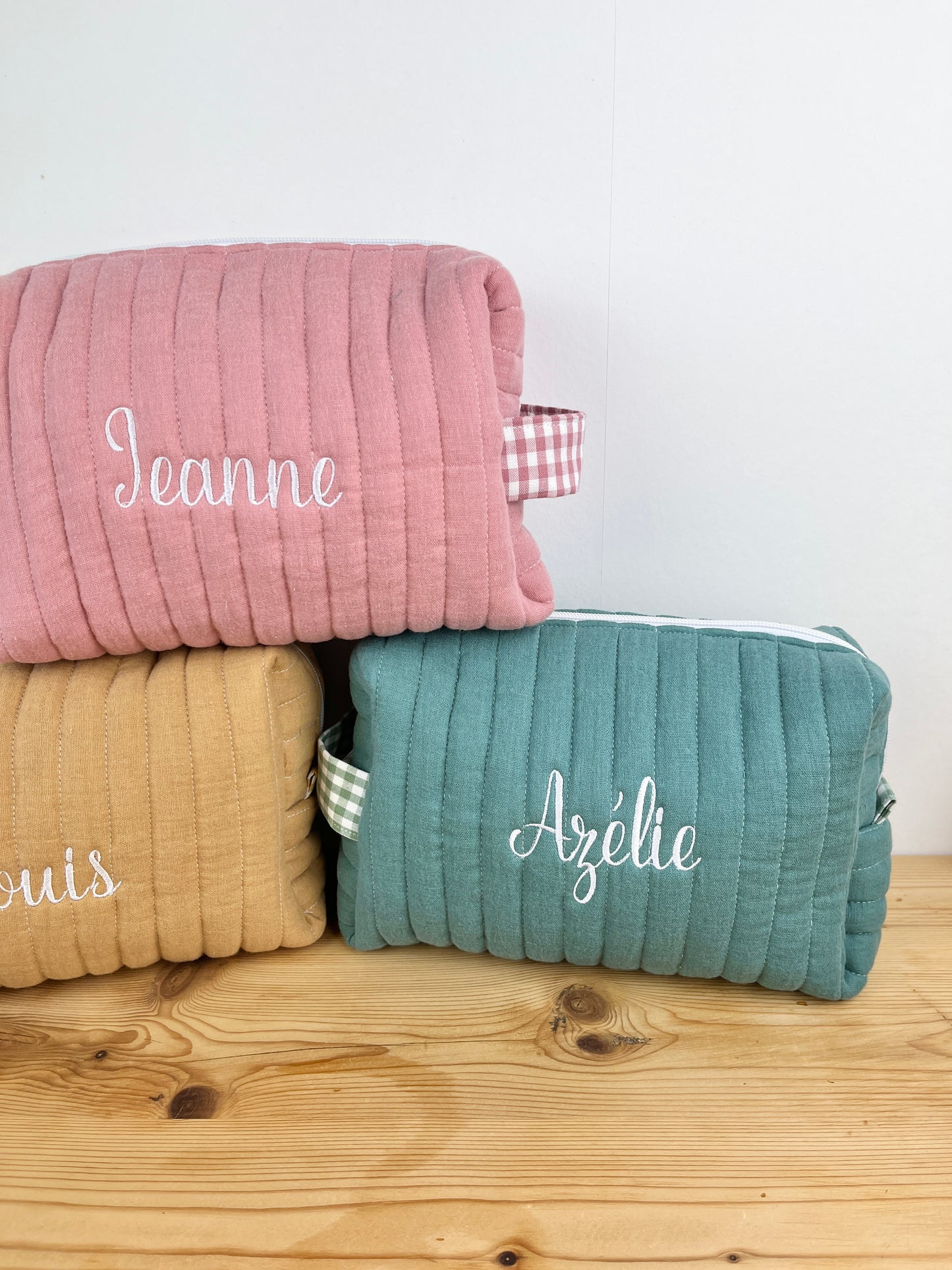 Colette la trousse de toilette en double gaze 5 coloris