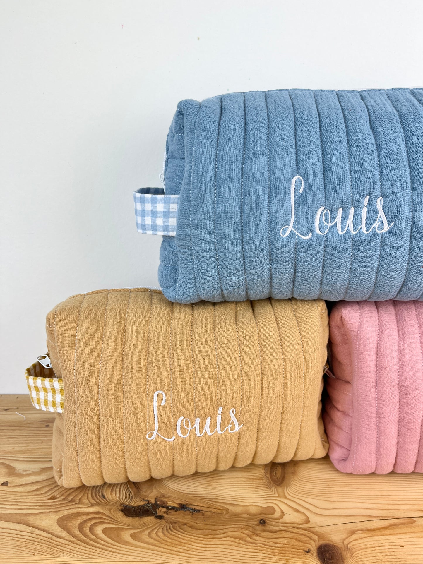 Colette la trousse de toilette en double gaze 5 coloris