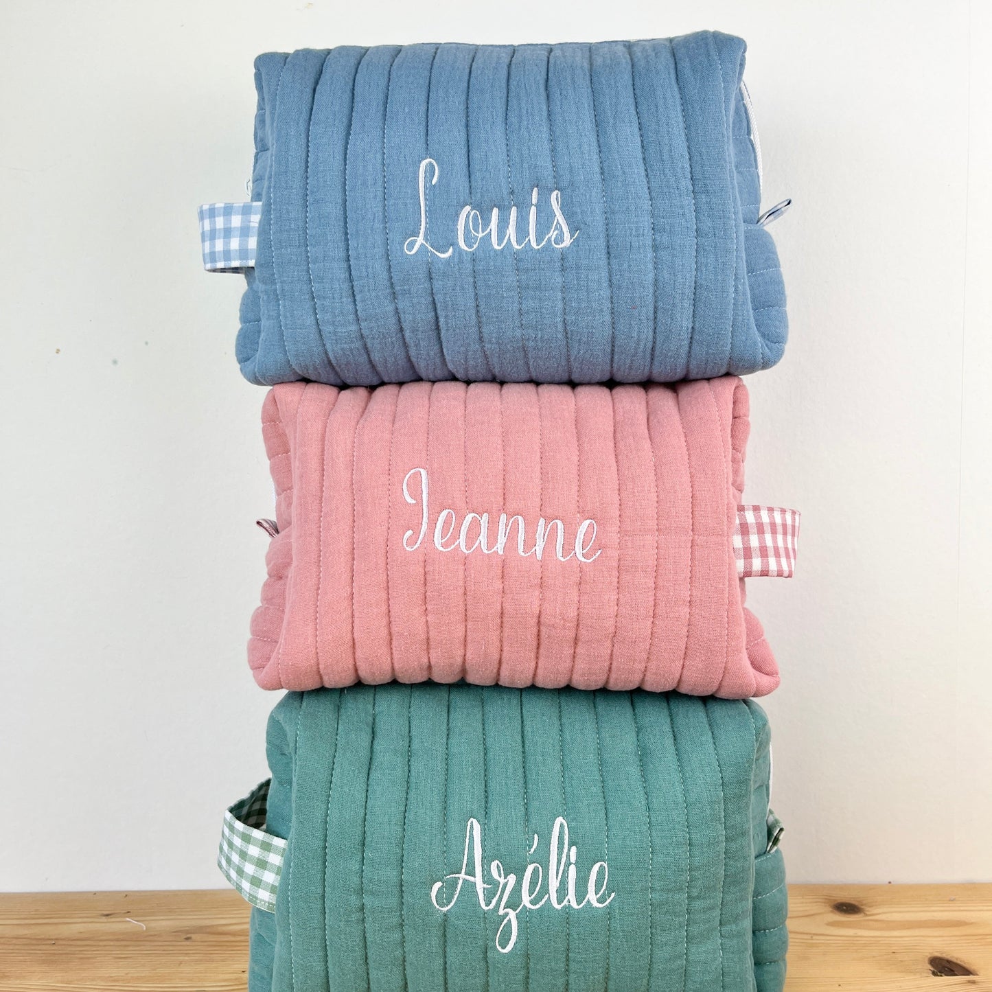 Colette la trousse de toilette en double gaze 5 coloris