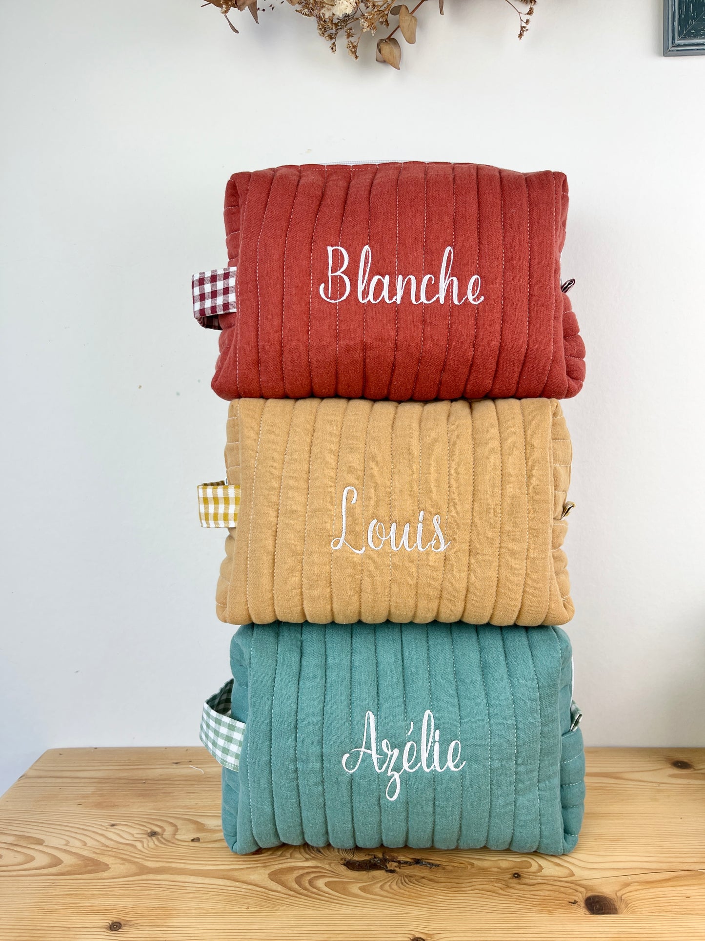 Colette la trousse de toilette en double gaze 5 coloris