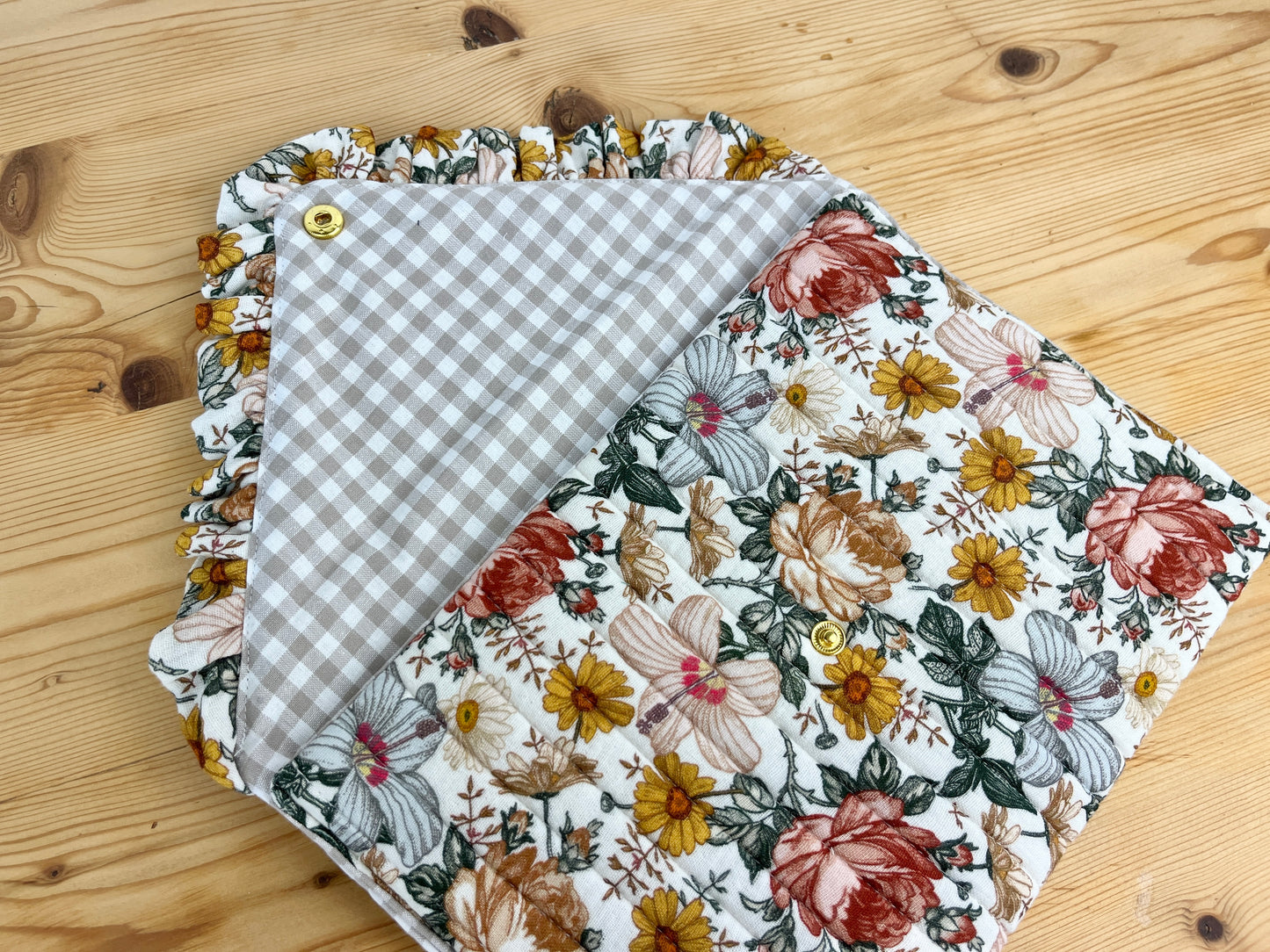 Pochette double gaze jardin anglais