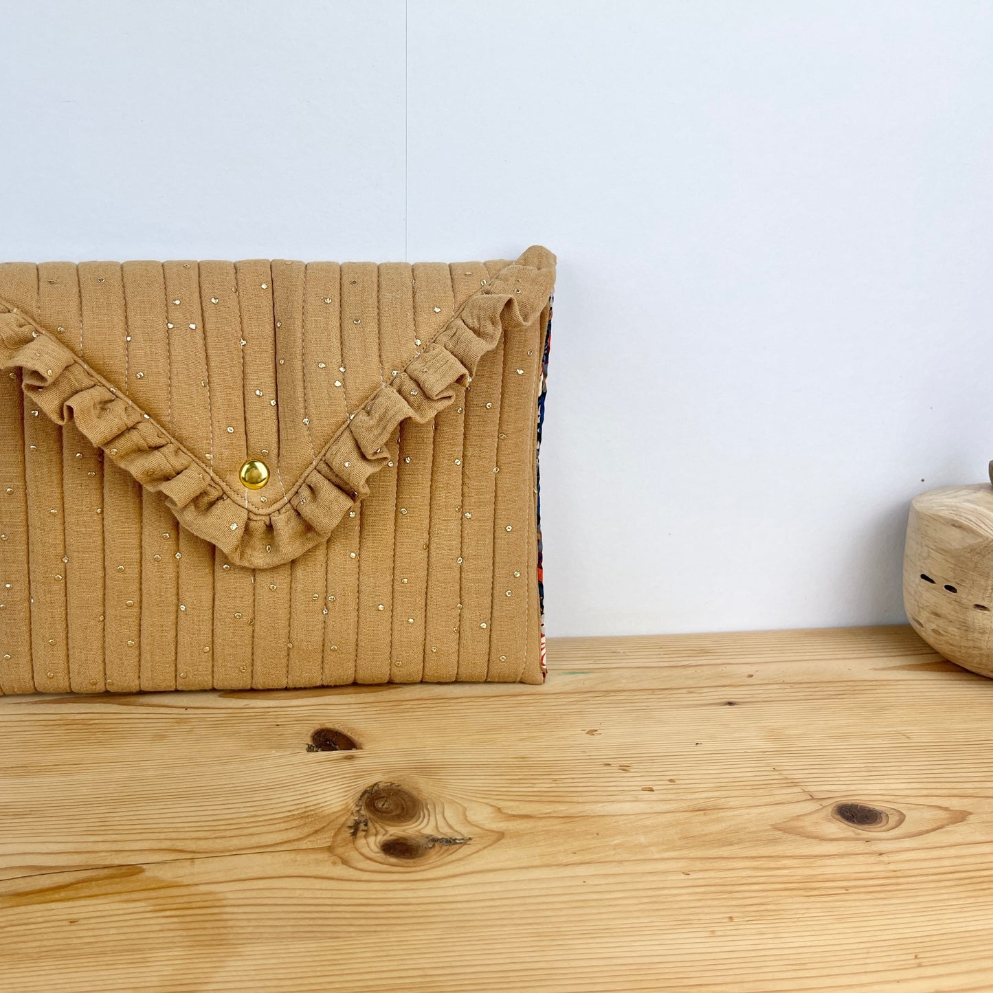 Pochette camel doré et Liberty of London
