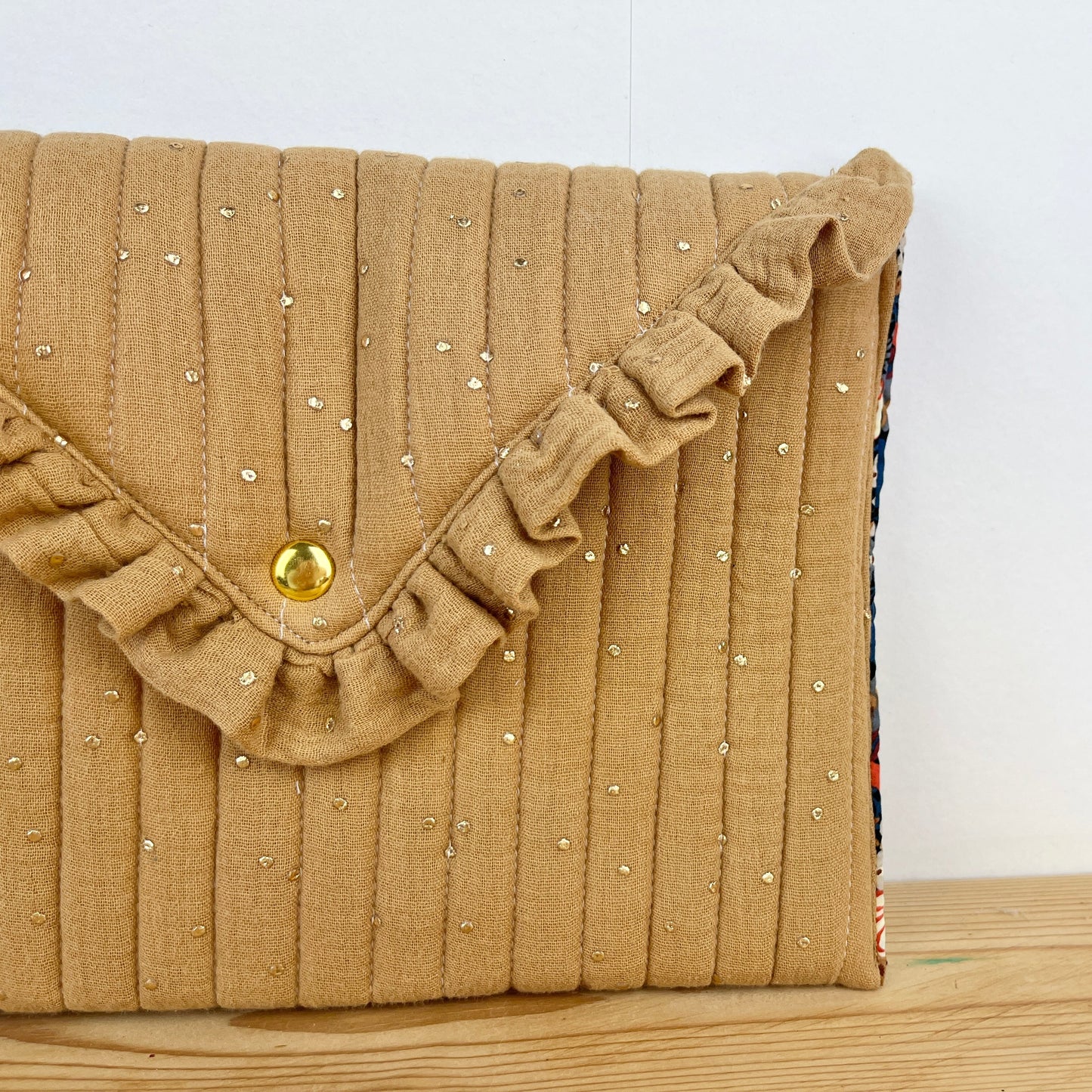 Pochette camel doré et Liberty of London