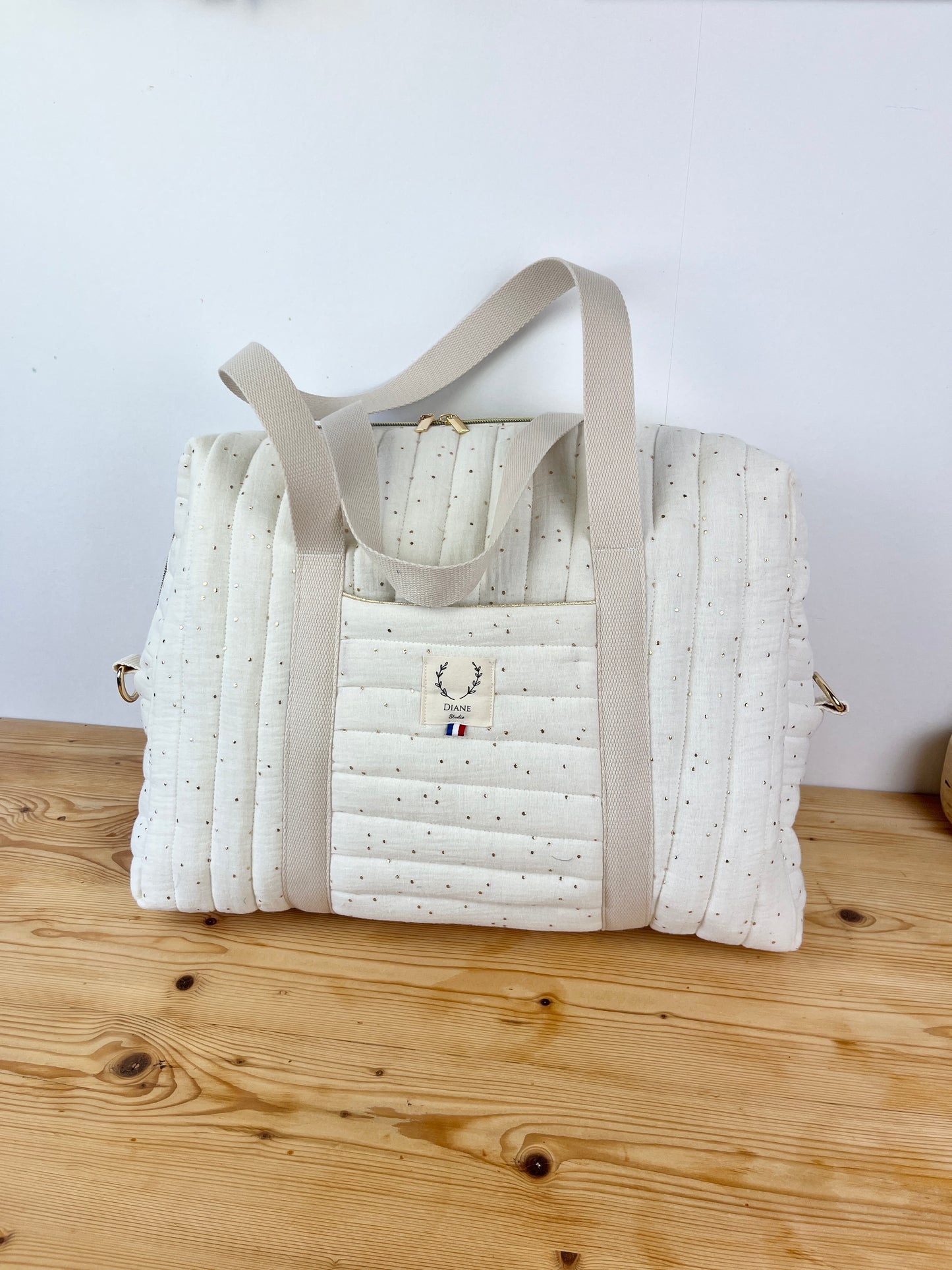 Hélène le sac week-end crème doré