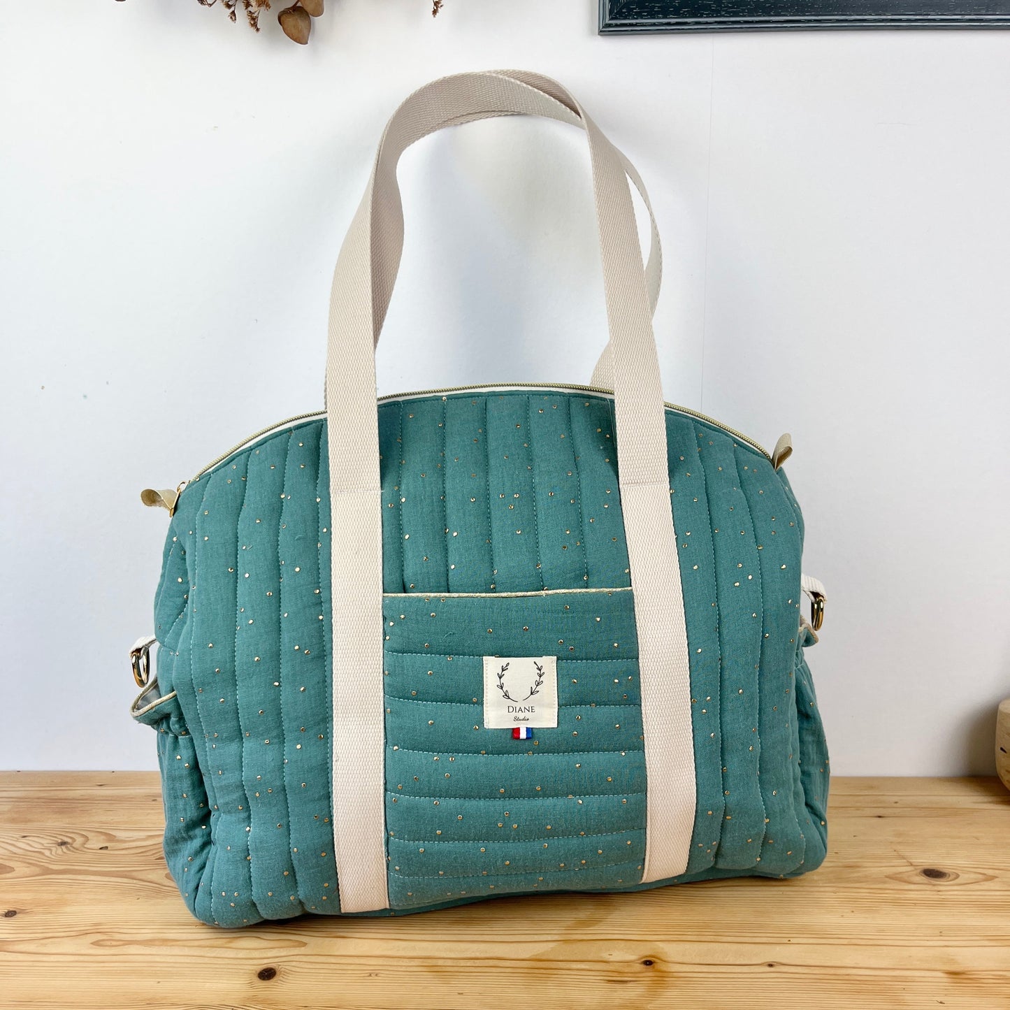 Aimé le sac à langer double gaze eucalyptus