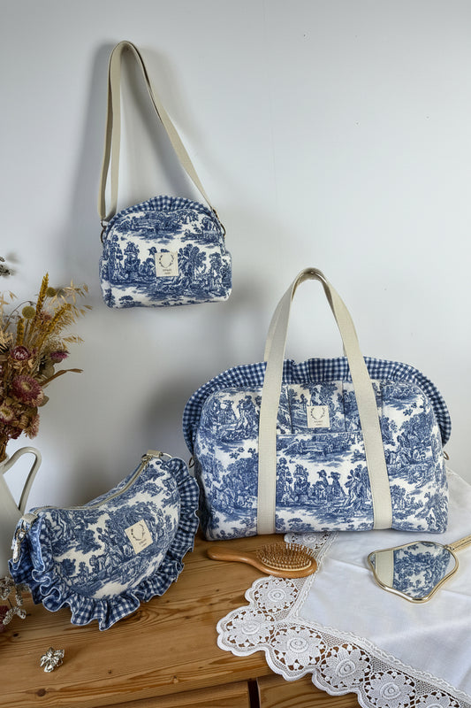 Ensemble Sac Chloé, sac Milan et trousse à volants - sur commande