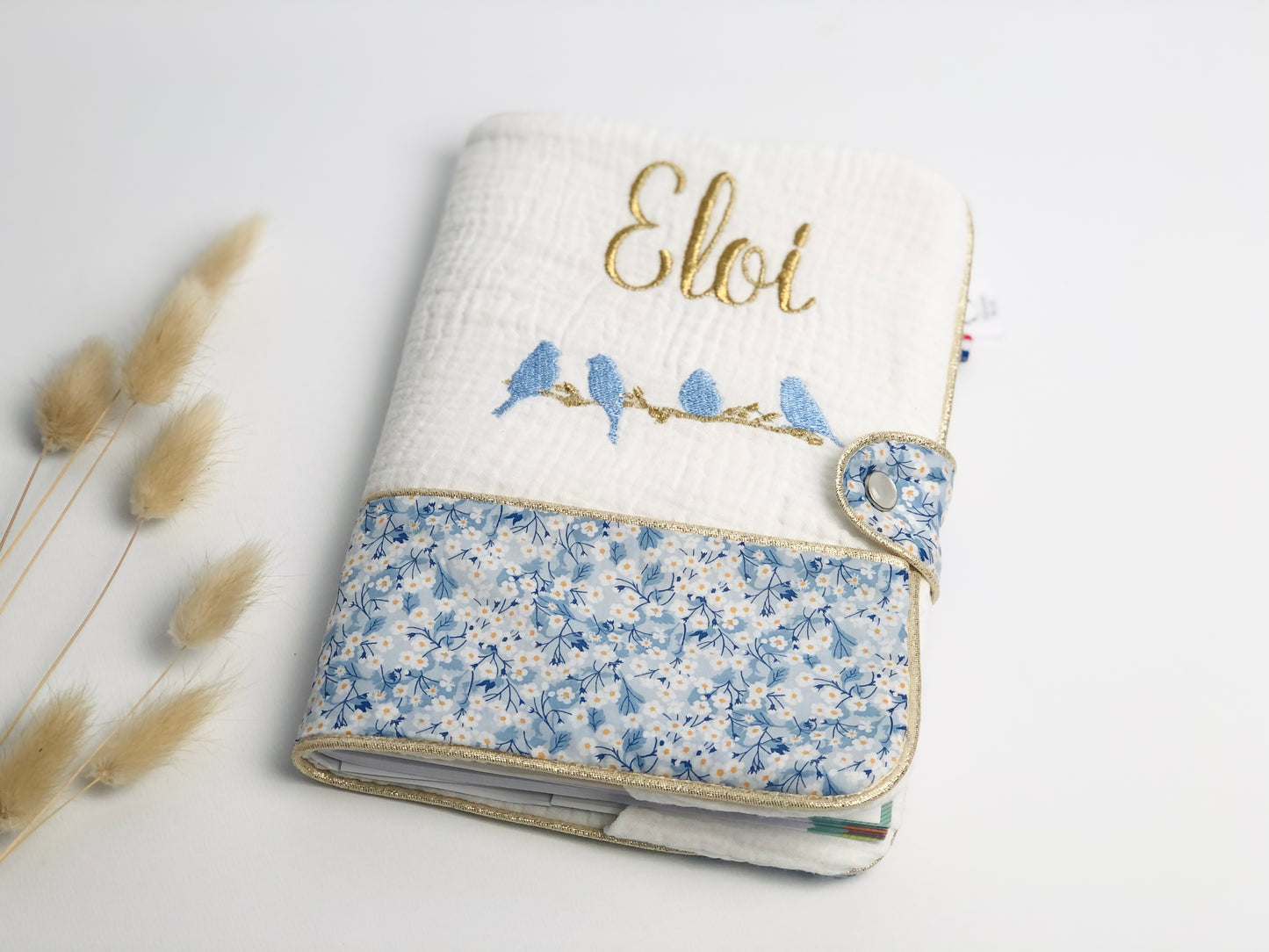 Mahé le protège carnet Liberty mitsi bleu