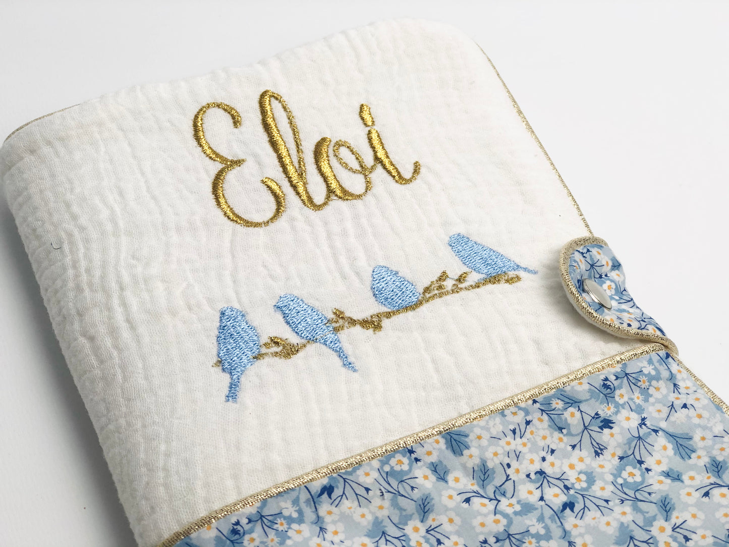 Mahé le protège carnet Liberty mitsi bleu