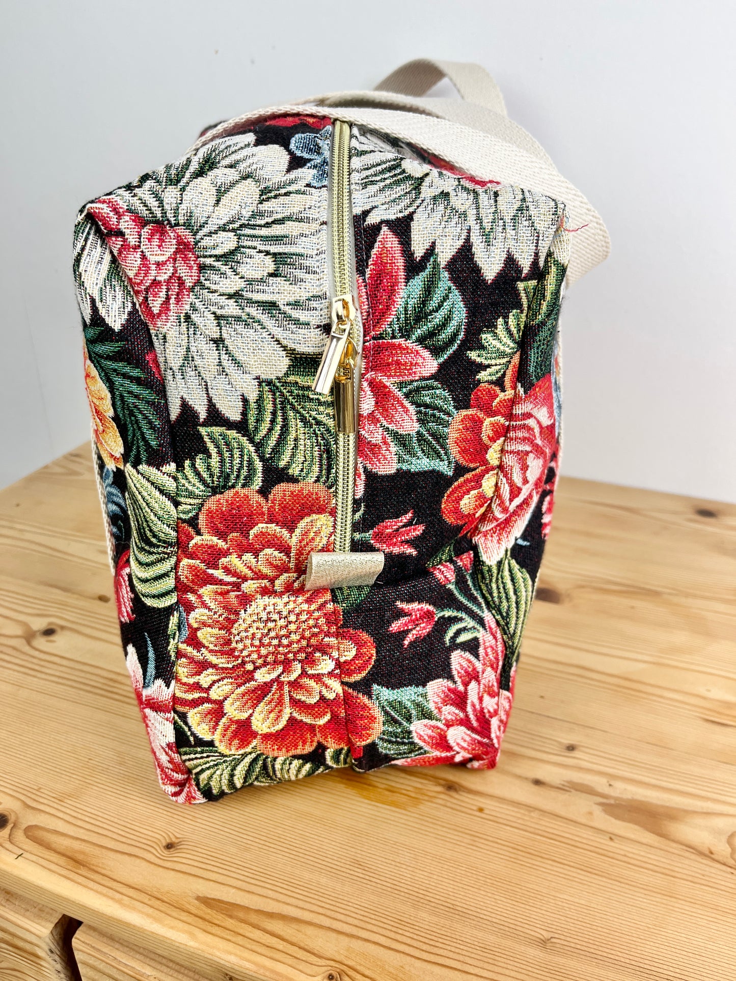 Hélène le sac week-end jacquard fleuri