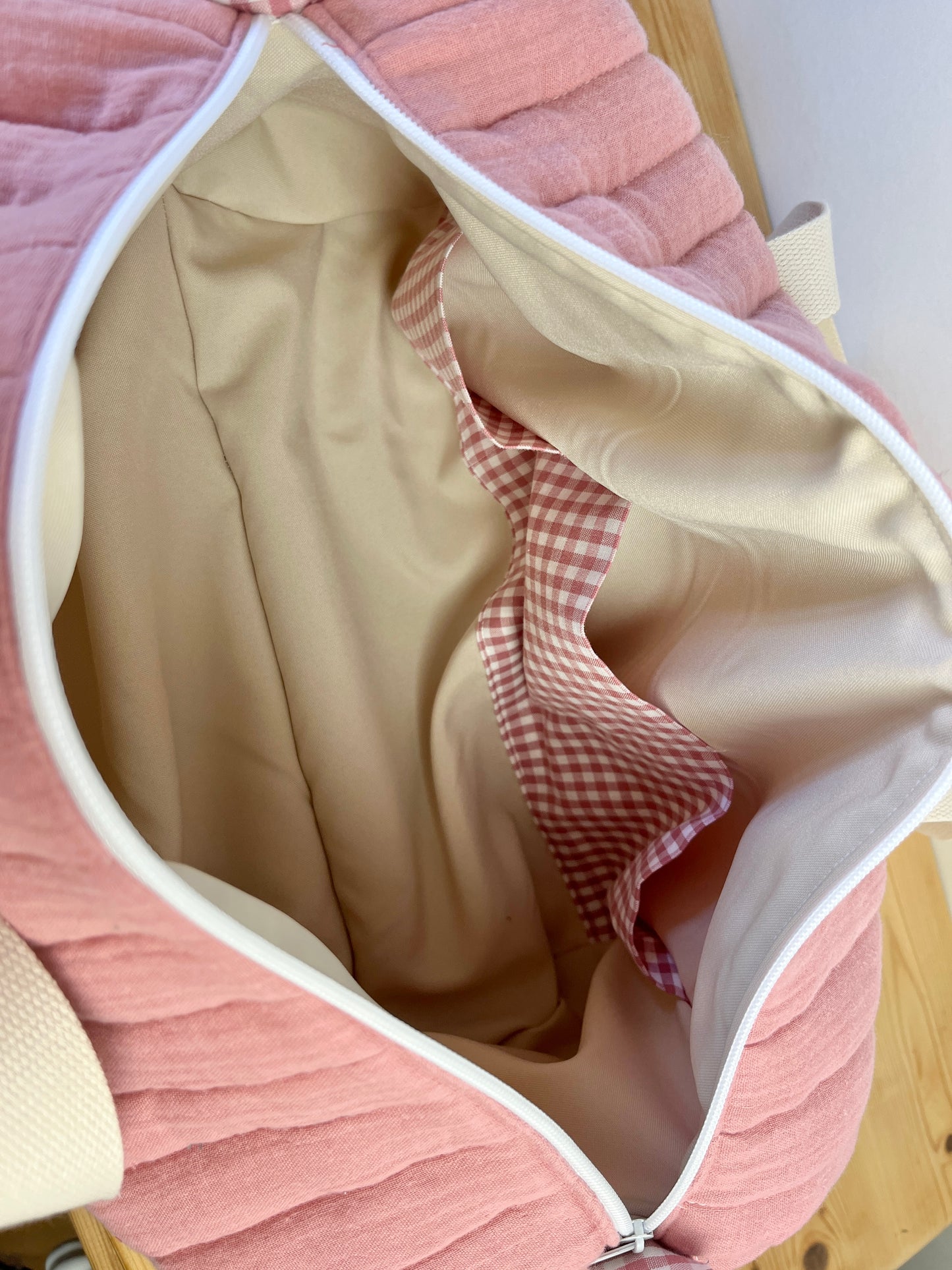 Léon le sac polochon enfant rose thé