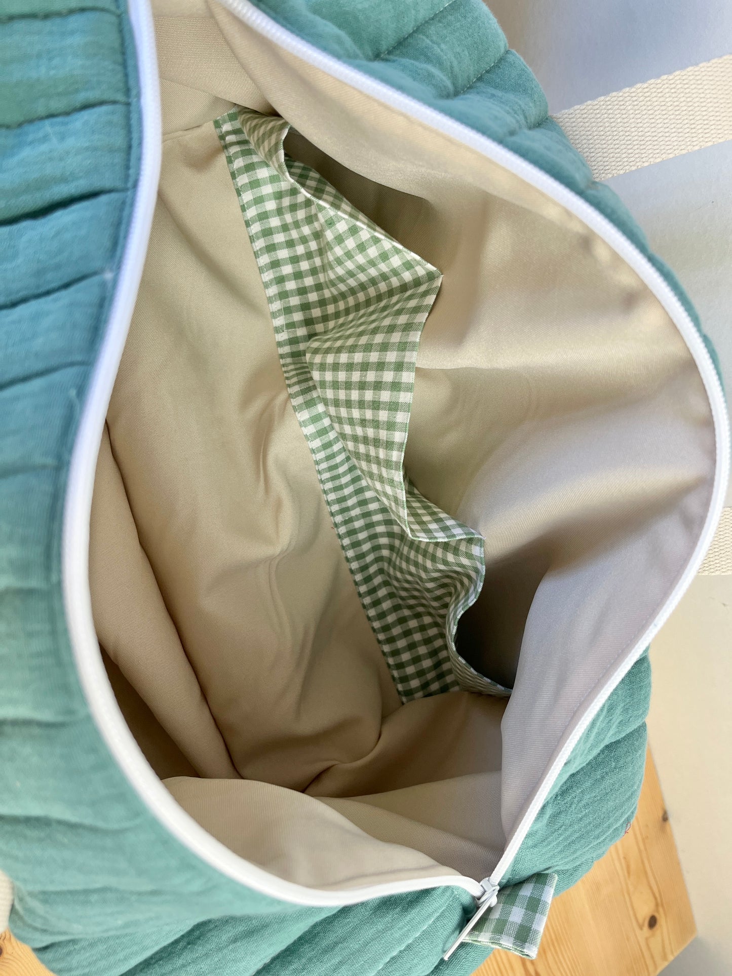 Léon le sac polochon enfant vert eucalyptus