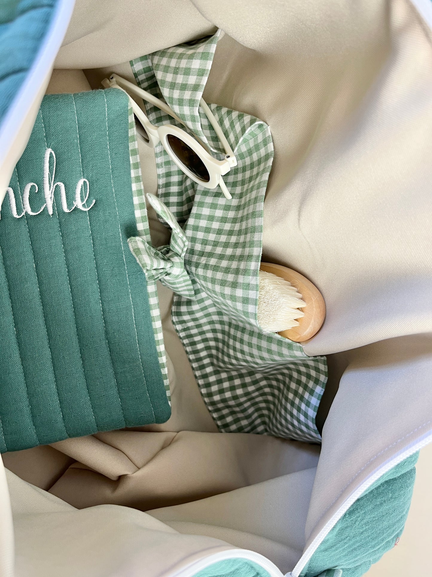 Léon le sac polochon enfant vert eucalyptus