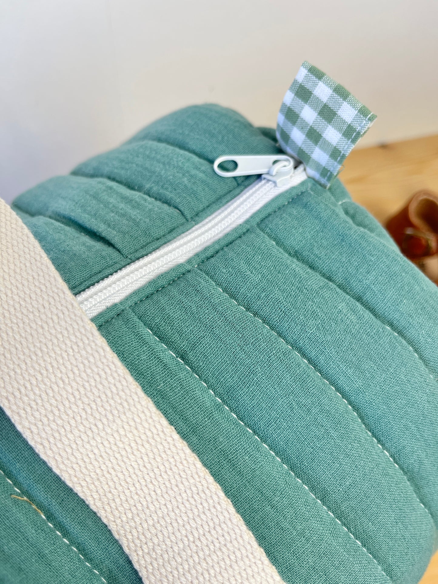 Léon le sac polochon enfant vert eucalyptus