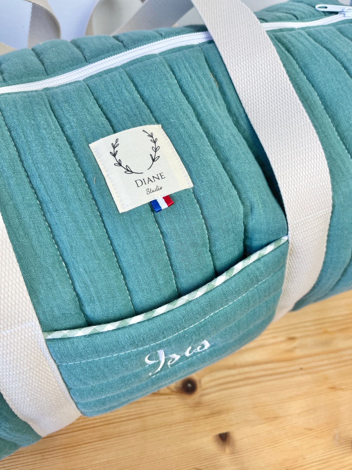 Léon le sac polochon enfant vert eucalyptus