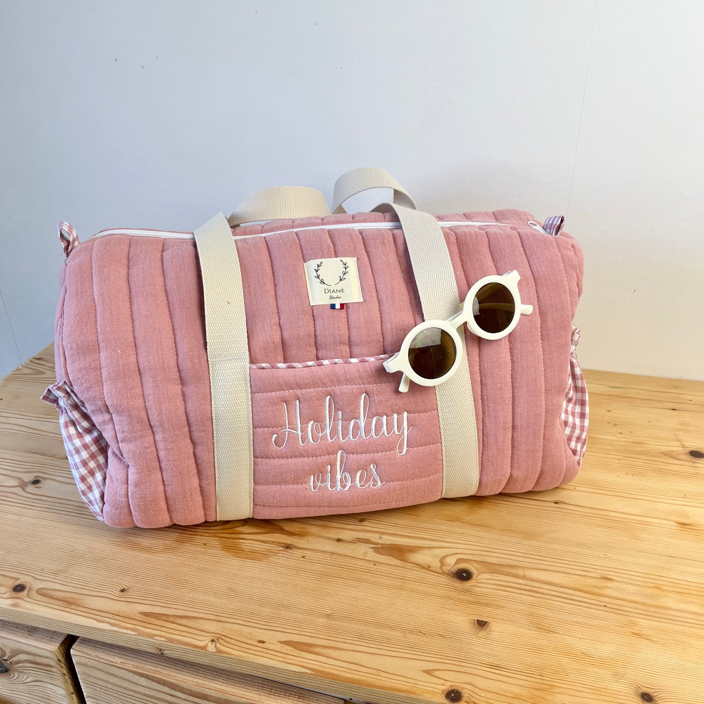 Léon le sac polochon enfant rose thé