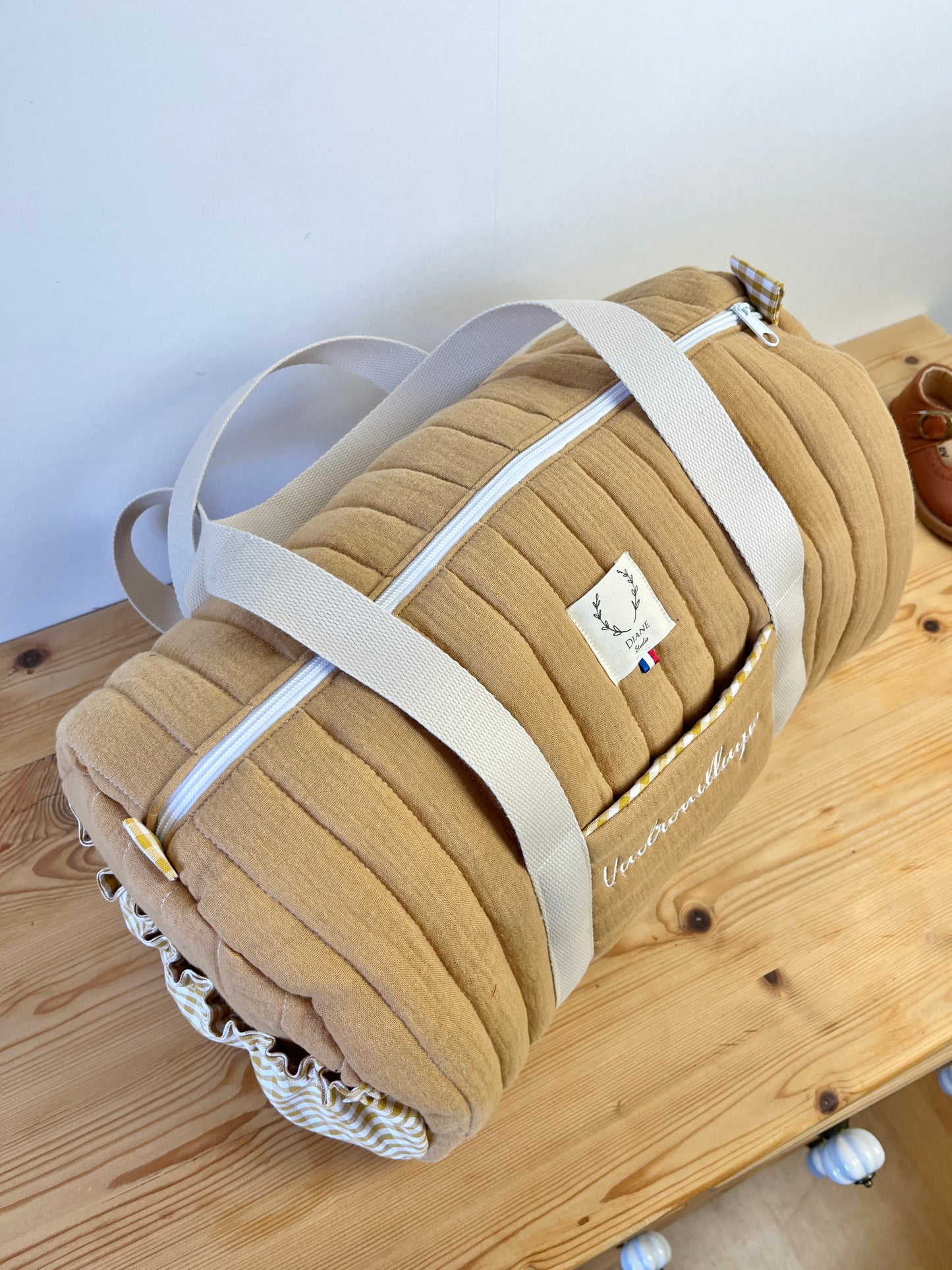 Léon le sac polochon enfant camel