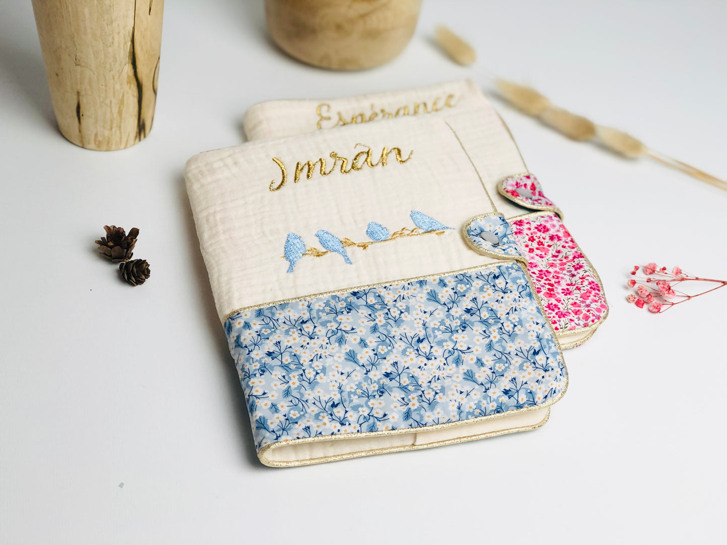 Mahé le protège carnet Liberty mitsi bleu