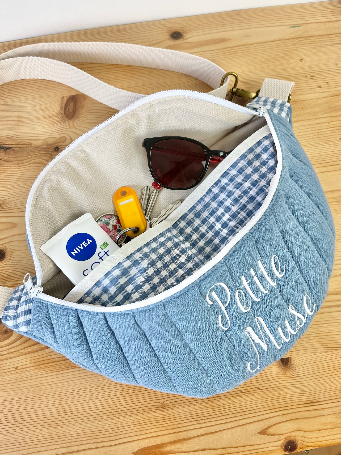 Roxane le sac banane Bleu indigo