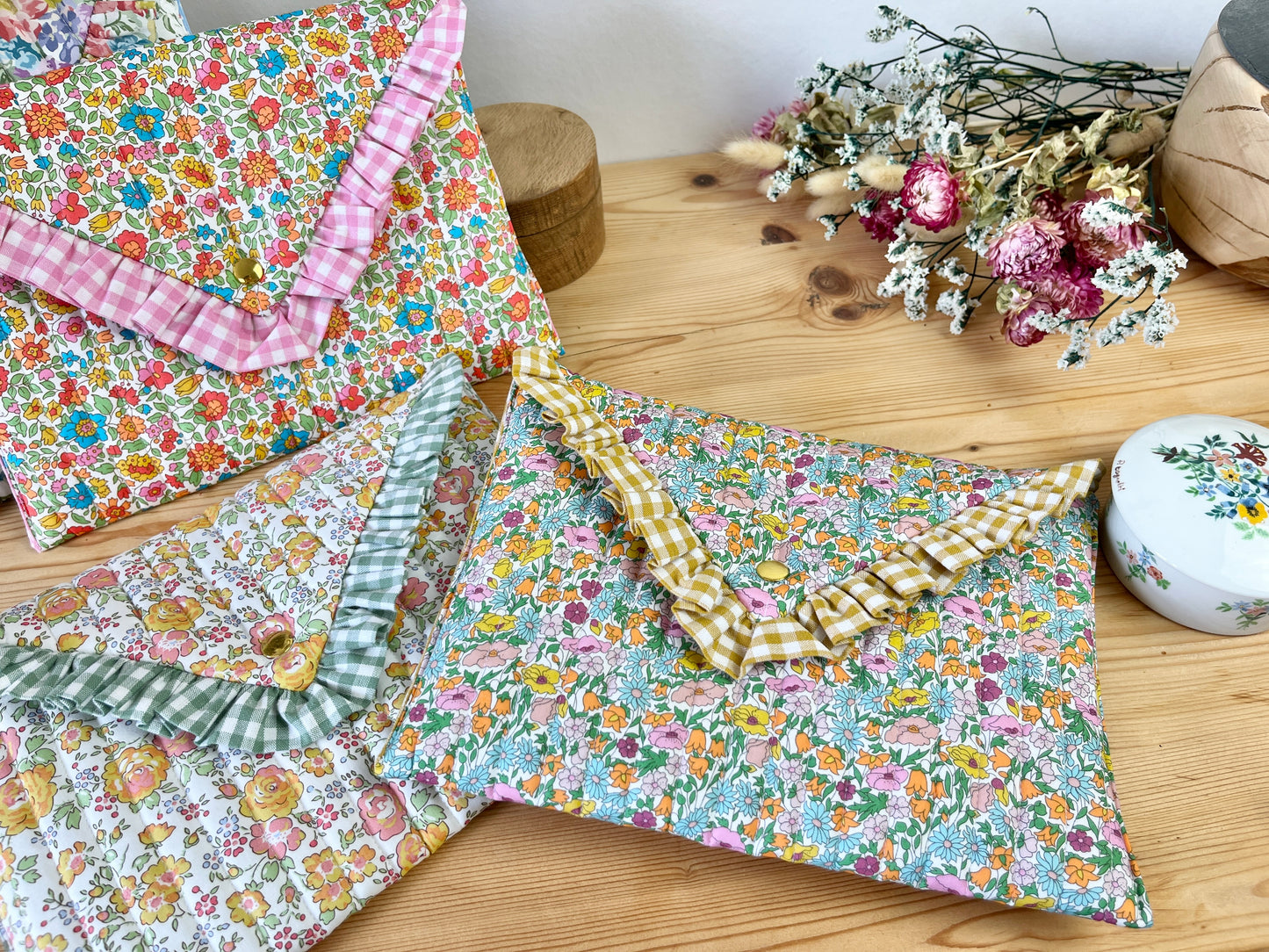 Pochette matelassée Liberty Poppy rainbow