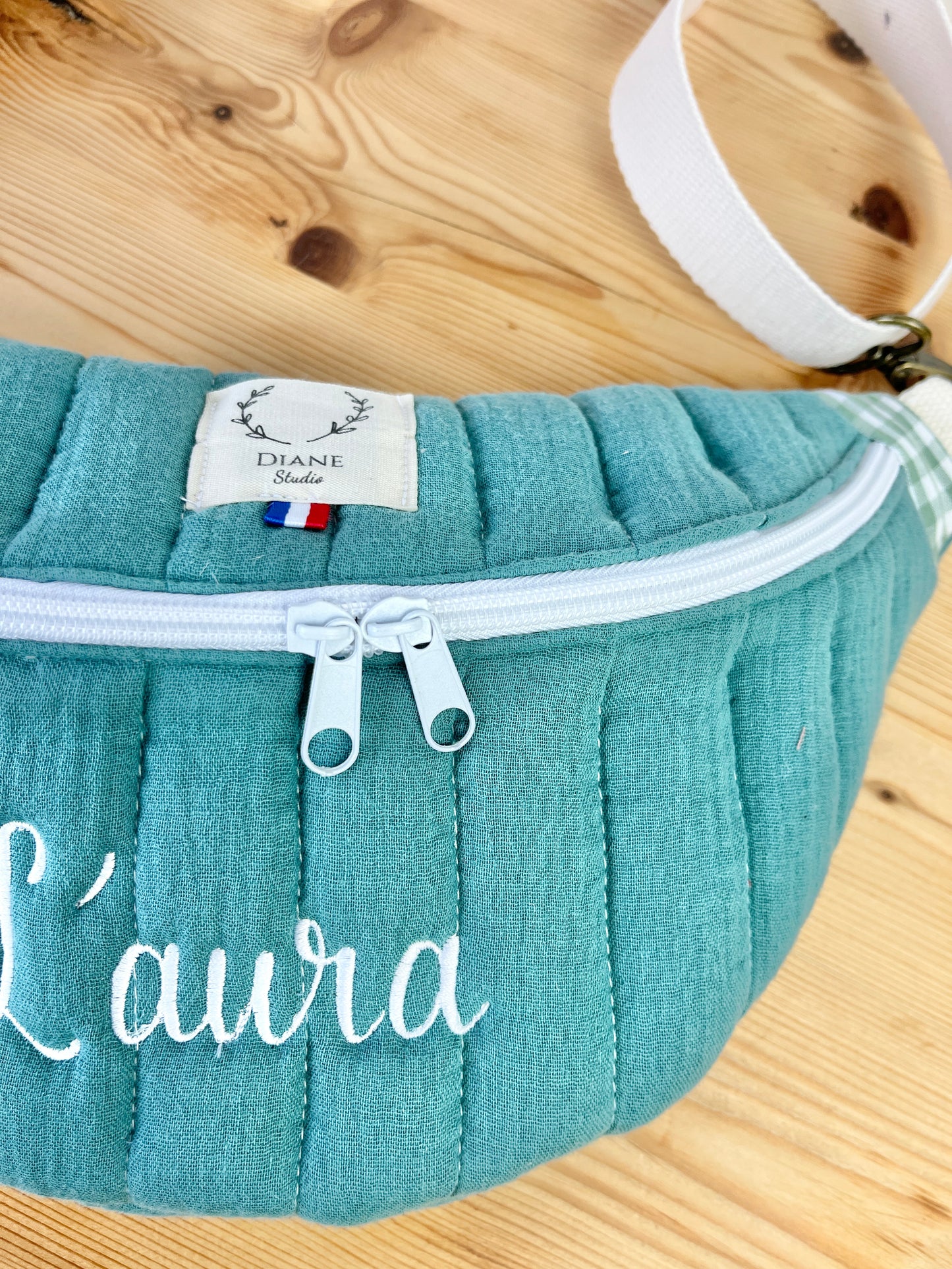 Roxane le sac banane enfant eucalyptus
