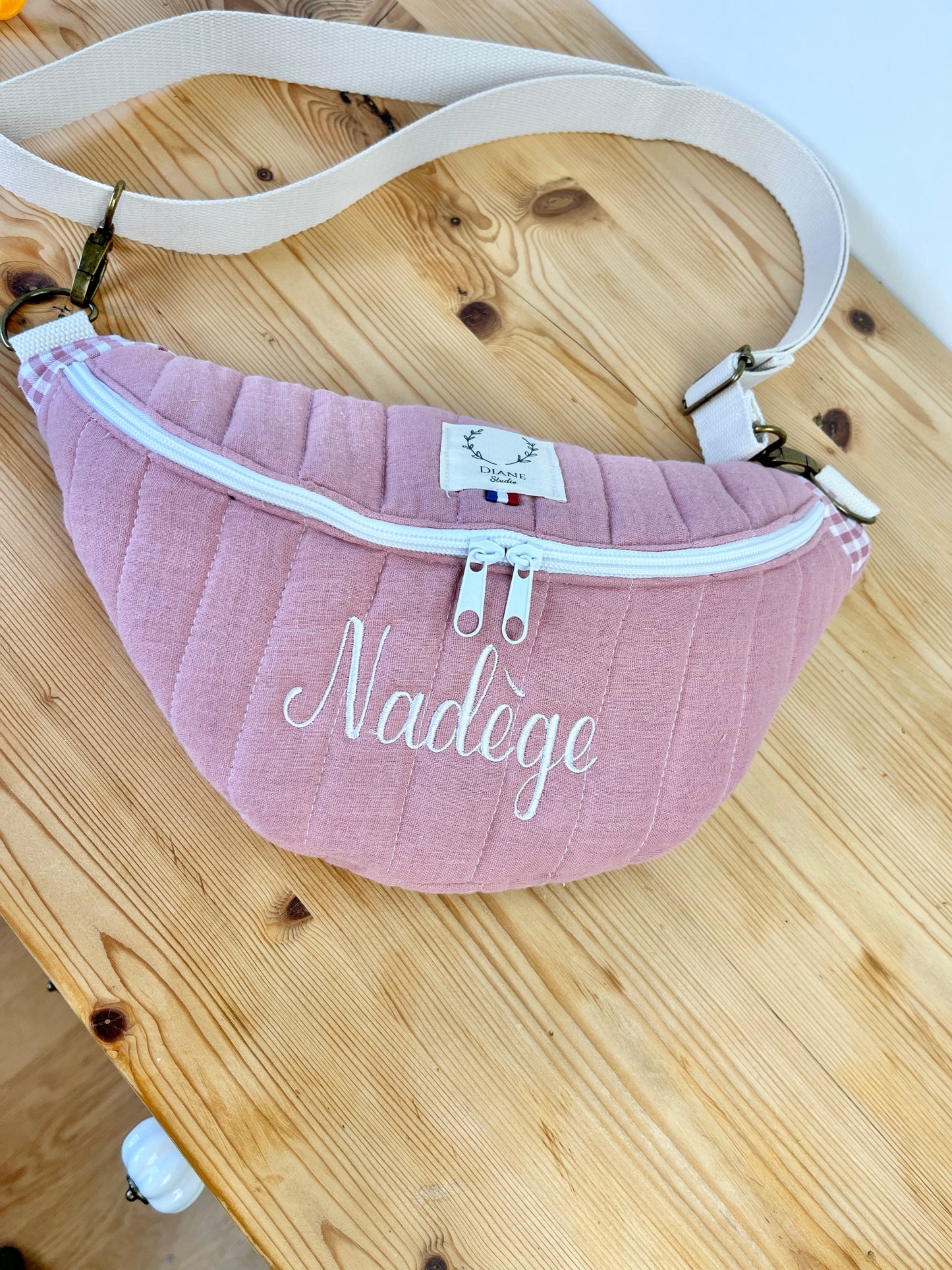 Roxane le sac banane rose thé