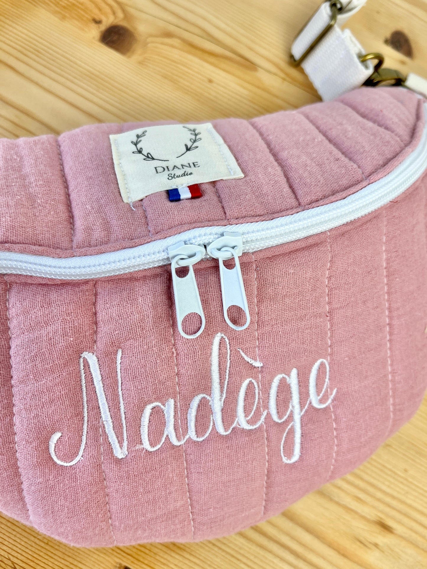 Roxane le sac banane rose thé