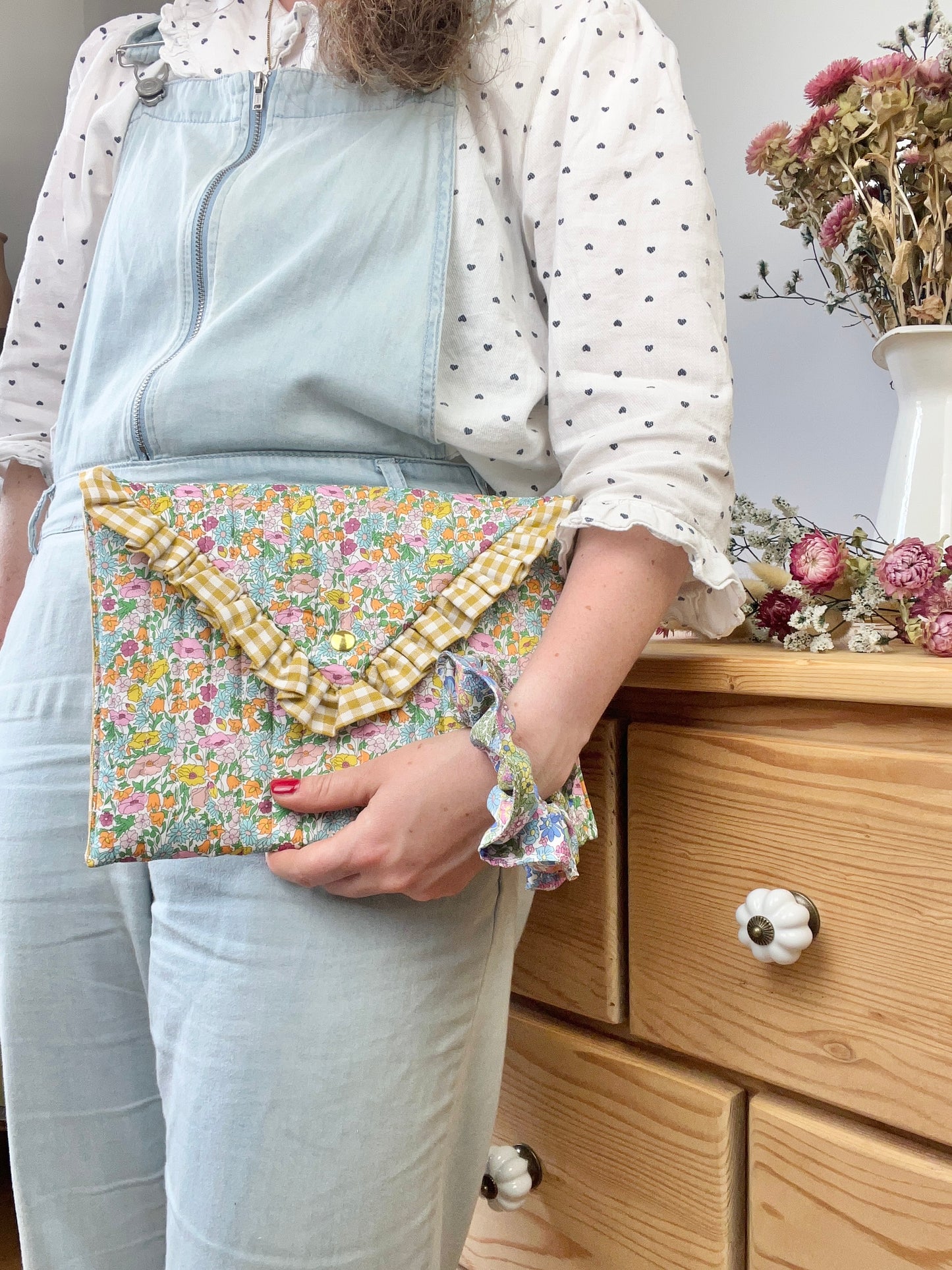 Pochette matelassée Liberty Poppy rainbow
