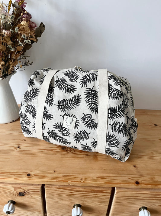 Hélène le sac week-end souple feuillage