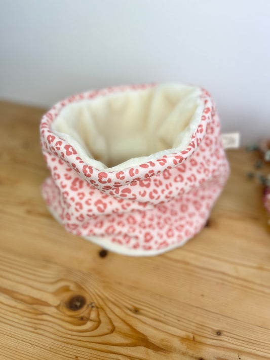 Le tour de cou gaze léopard pink