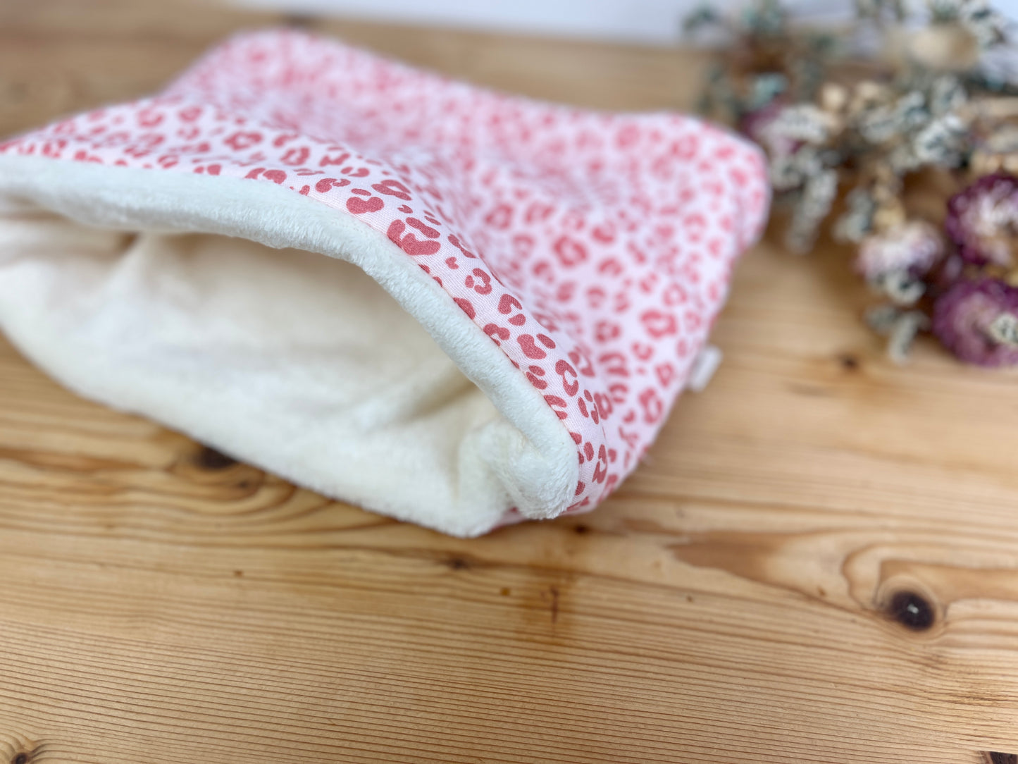 Le tour de cou gaze léopard pink