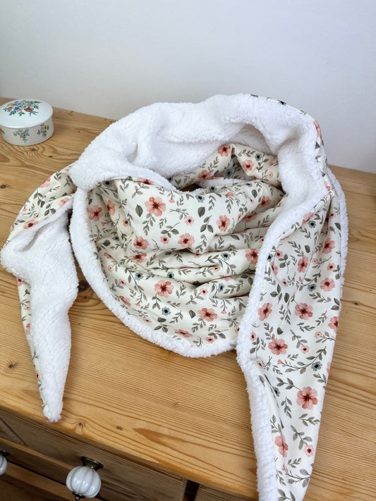 Le chèche jersey fleuri Elise