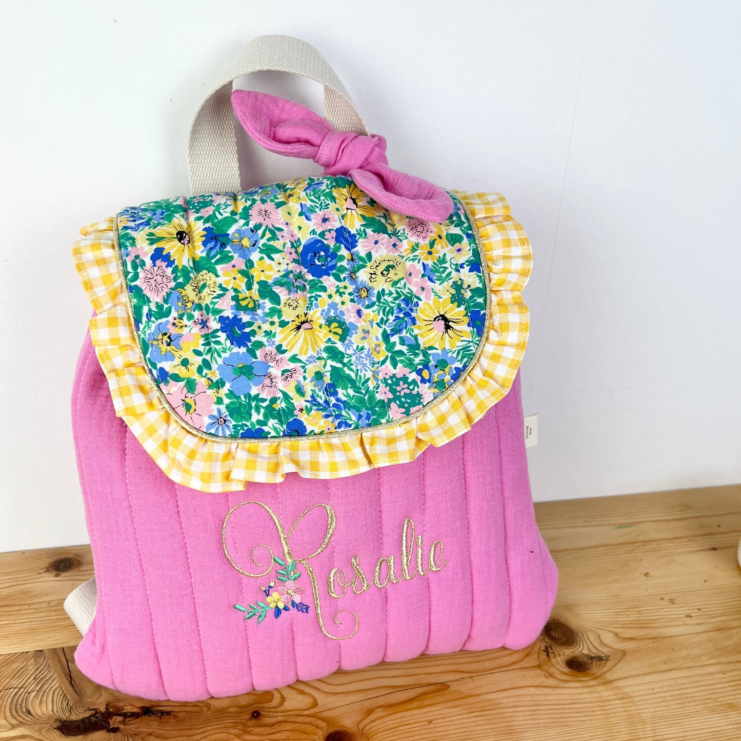 Le sac à dos enfant personnalisé Églantine modèle Rosalie