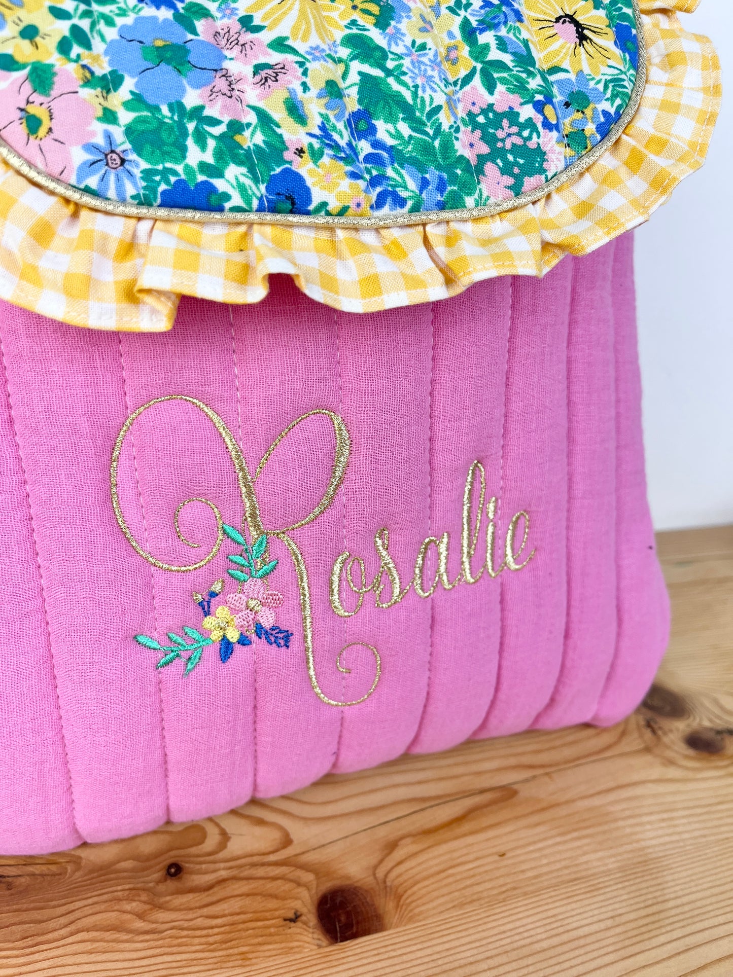 Le sac à dos enfant personnalisé Églantine modèle Rosalie