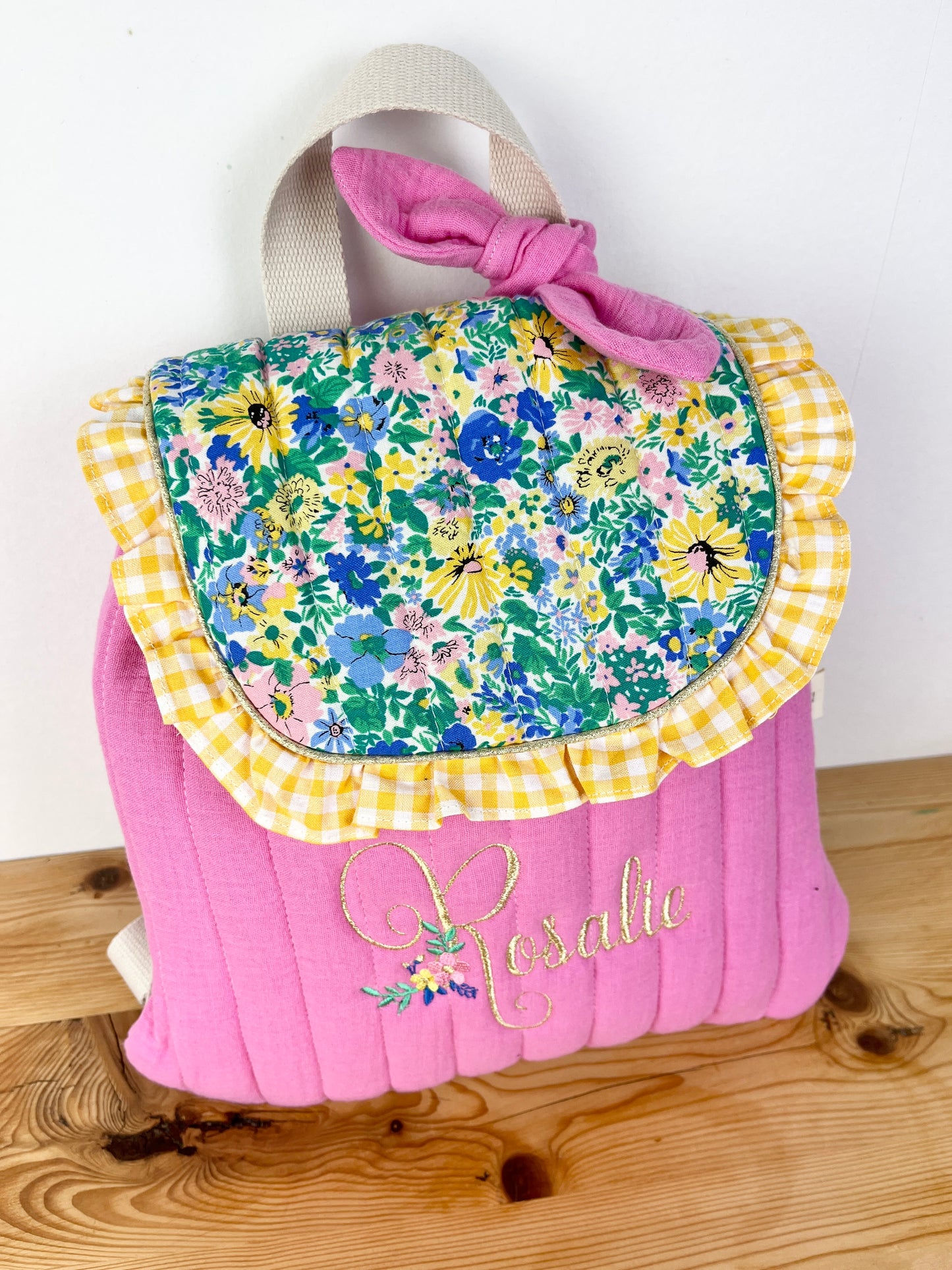 Le sac à dos enfant personnalisé Églantine modèle Rosalie