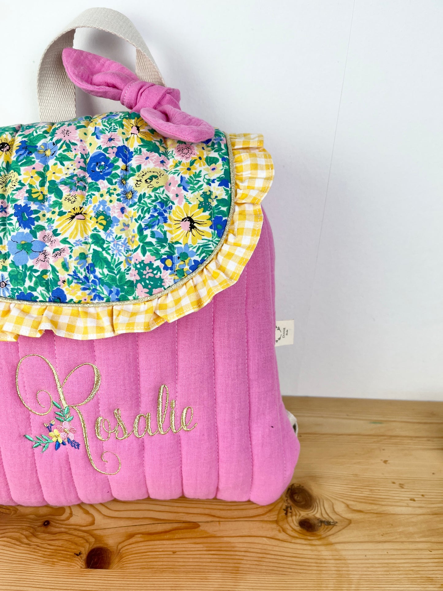 Le sac à dos enfant personnalisé Églantine modèle Rosalie