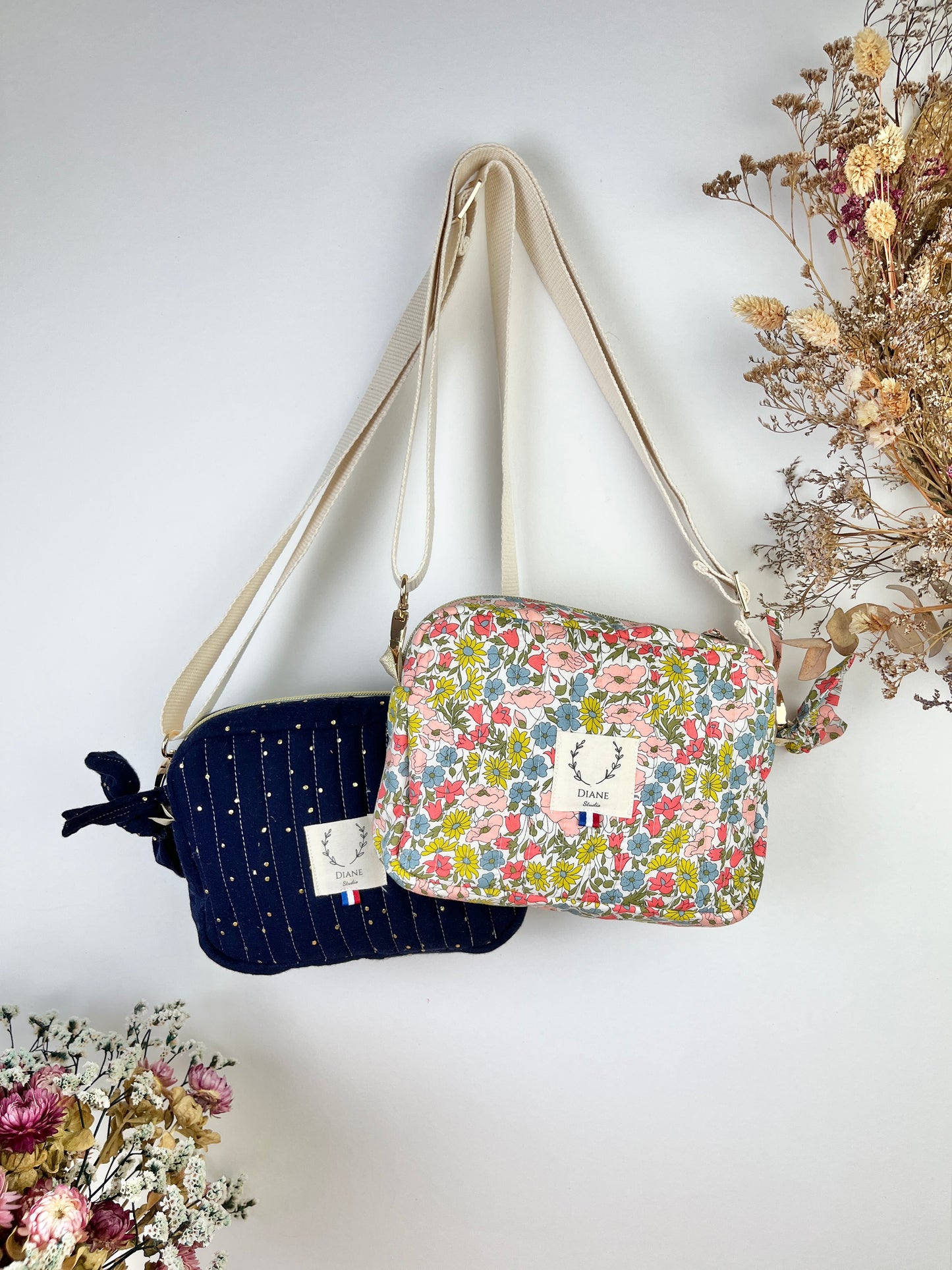 Le sac bandoulière Elisabeth Liberty poppy and daisy moutarde