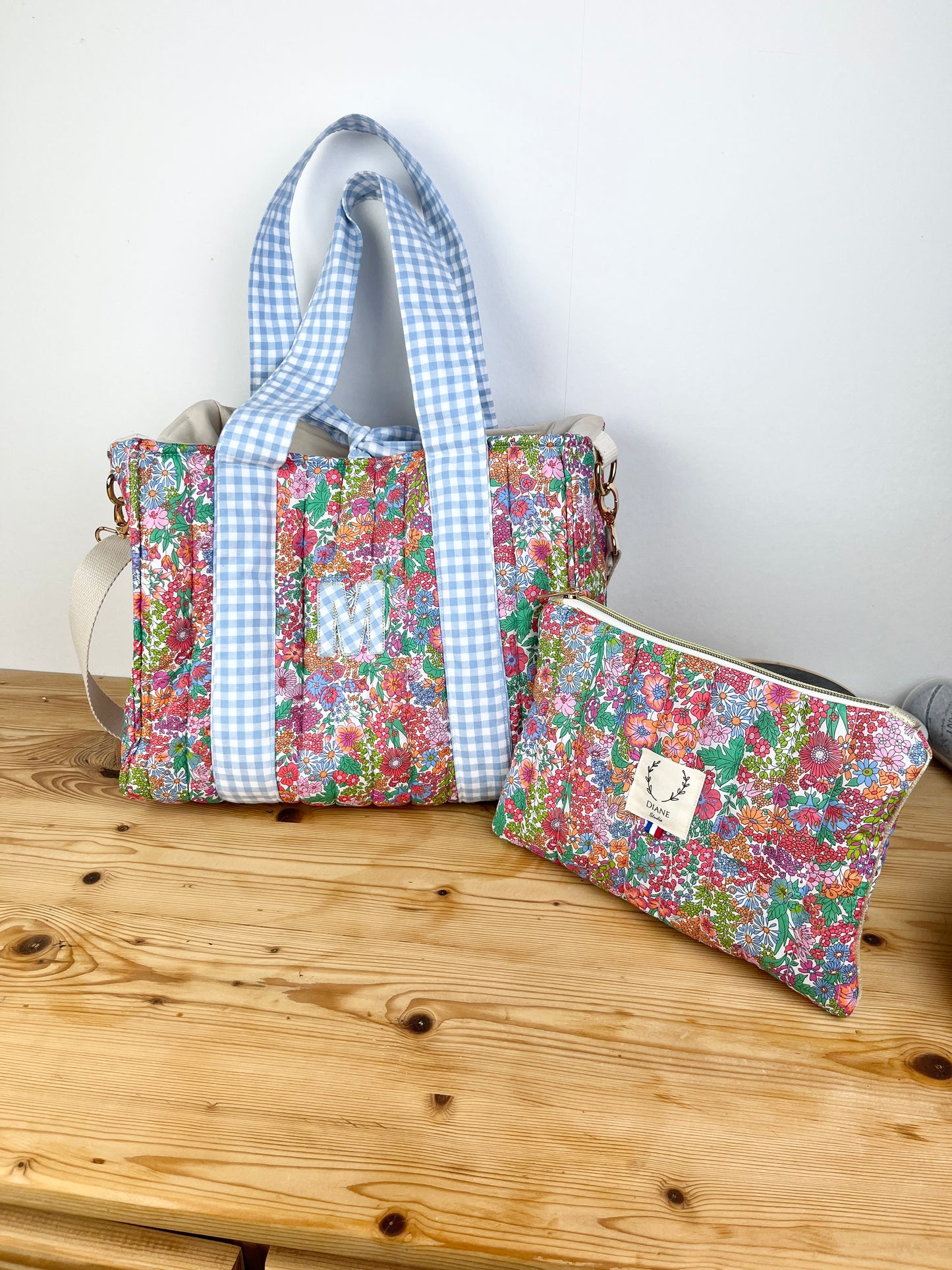 Ensemble : sac à main Aurore et pochette plate