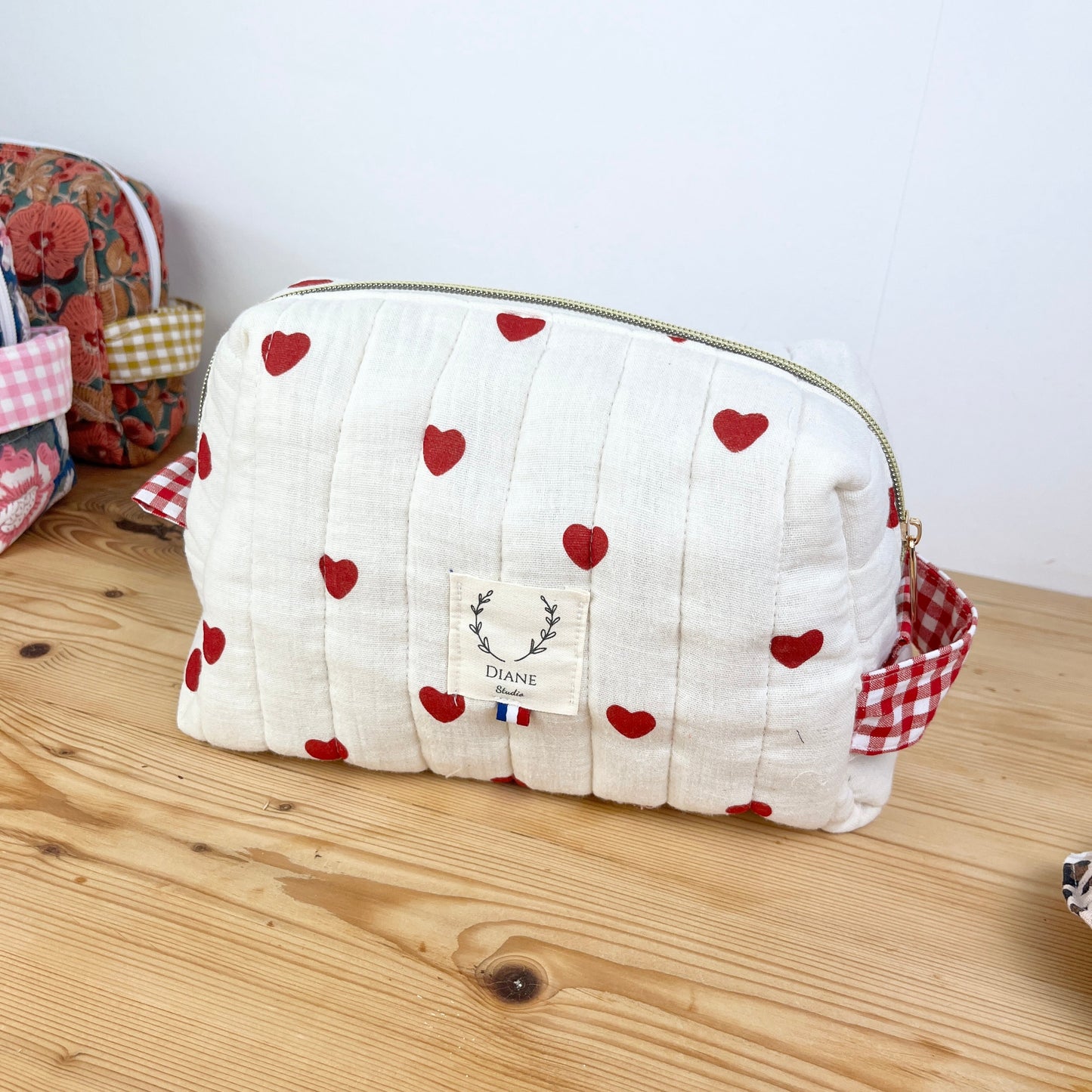 Trousse de toilette Colette et son chouchou petits coeurs