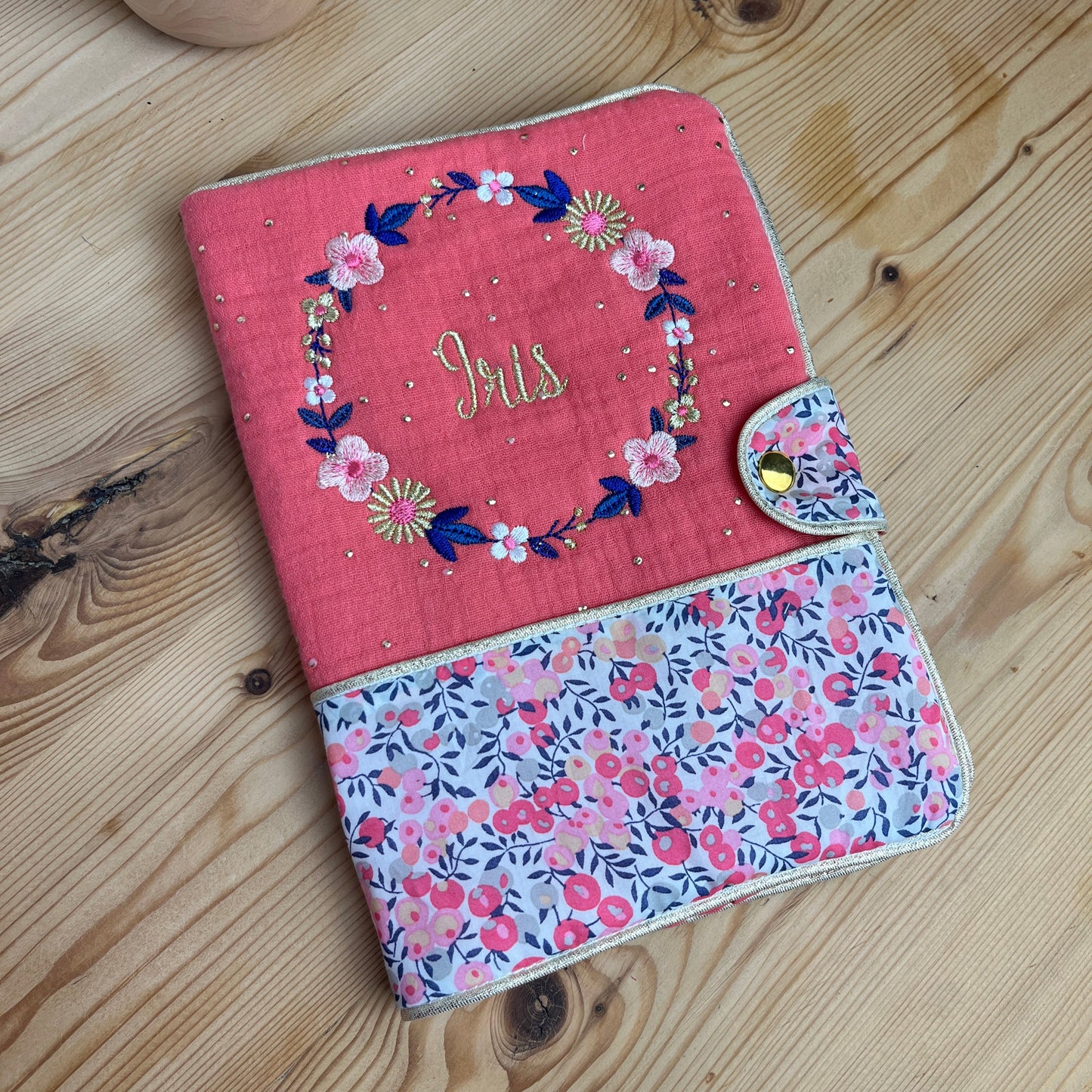 Protège carnet corail et Liberty wiltshire ✨